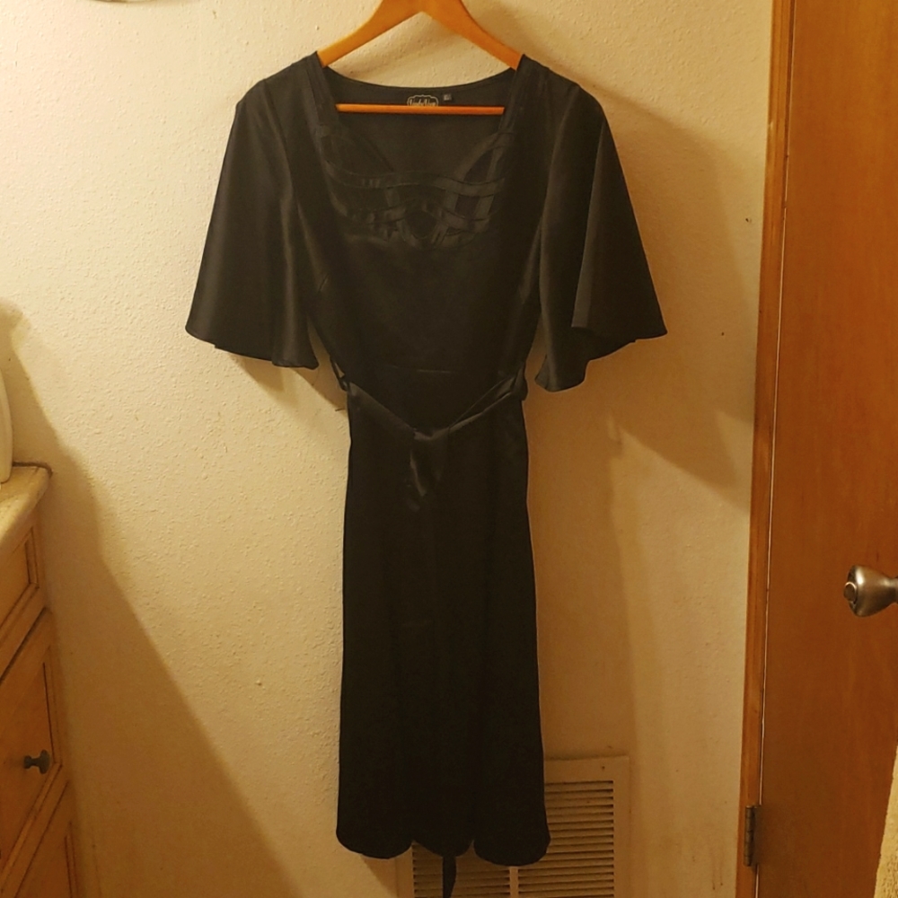 Voodoo Vixen Black Short-Sleeve Dress